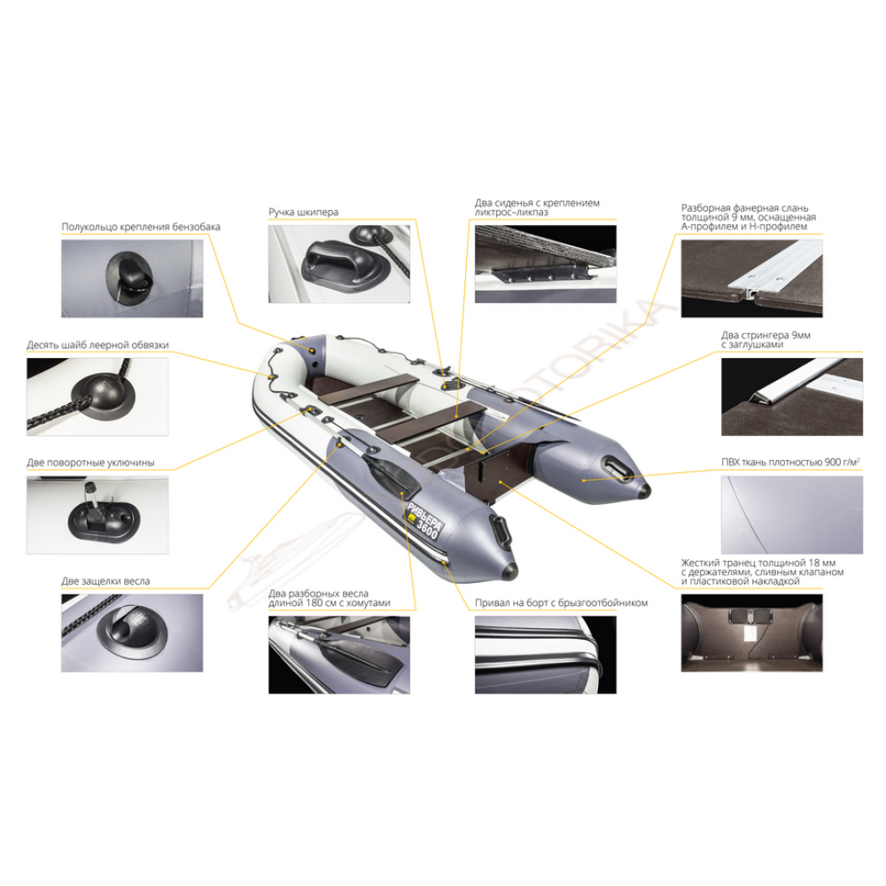 Надувная лодка Ривьера 3600 СК Компакт