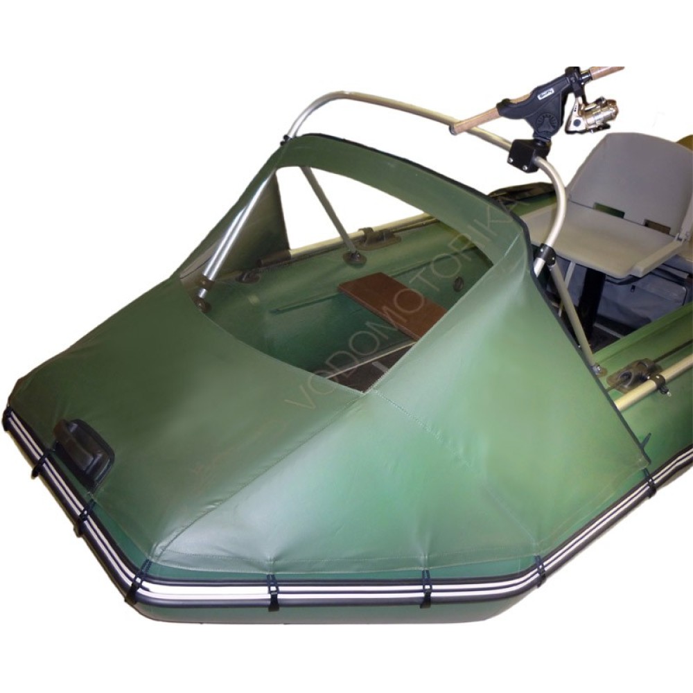 Носовой тент с троллинговой дугой для лодки ПВХ 450-550 см