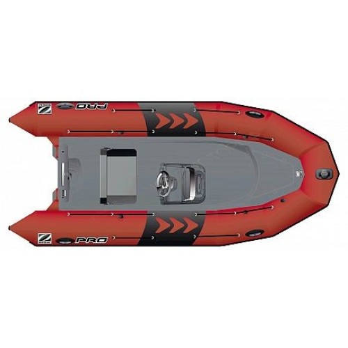 Лодка надувная ZODIAC PRO 500 ПВХ ( красно-серая )