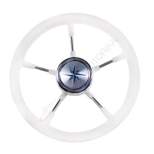 Рулевое колесо RIVA RSL обод белый, спицы серебряные д. 360 мм Volanti Luisi