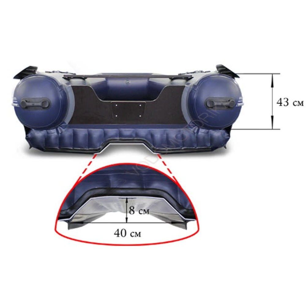 Двухкорпусная надувная лодка Флагман DK 350 Jet