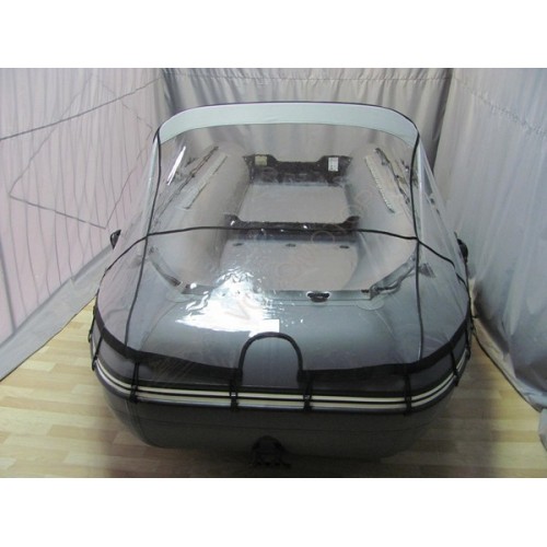 Носовой тент прозрачный для лодки ПВХ 450-500