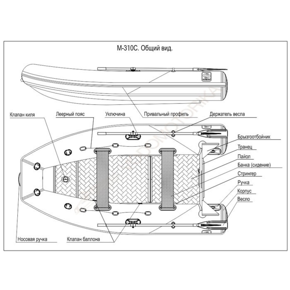 Надувная лодка Фрегат М-310 С