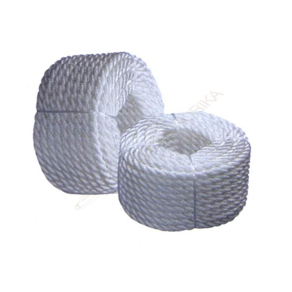 Канат LAKER POLYESTER MULTIFILAMENT ROPE 3 STRAND WHITE 20mm (5/8")