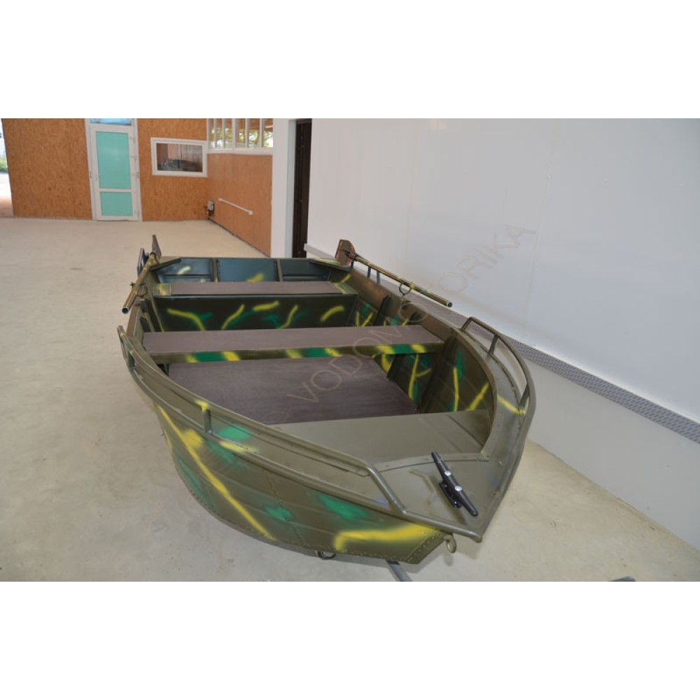 Алюминиевая моторно-гребная лодка Охотник 350