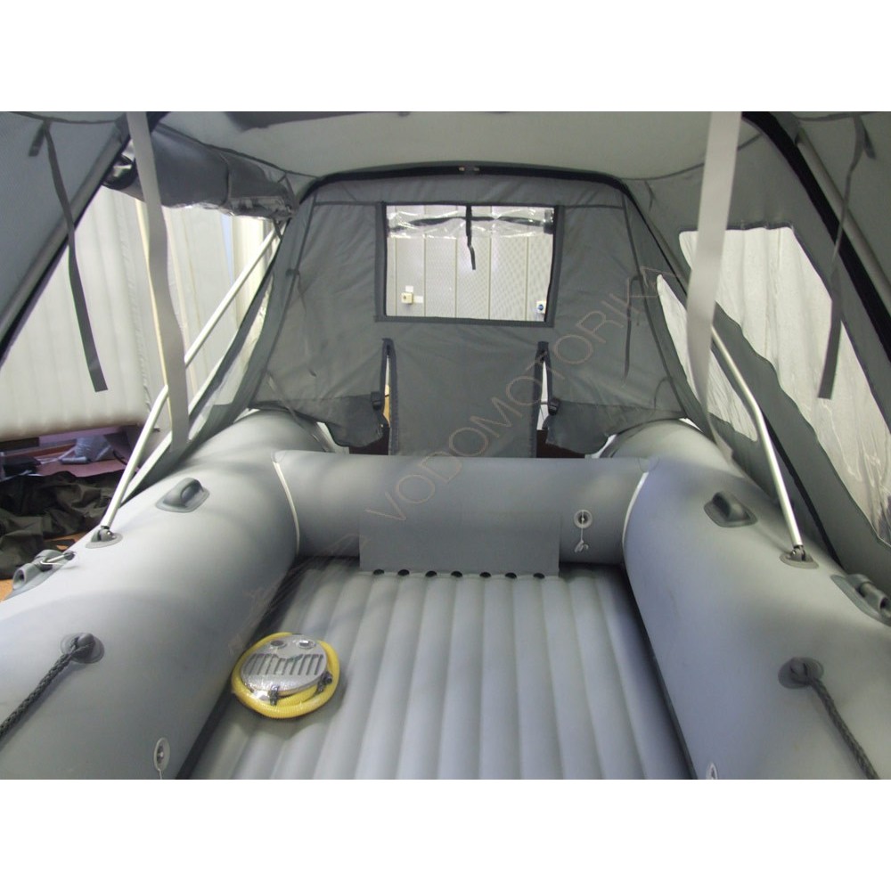 Тент ходовой на лодку Ротан 380 зеленый камуфляж