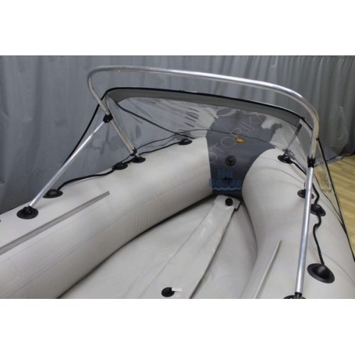 Носовой тент прозрачный для лодки ПВХ 410-440 + дуга для троллинга