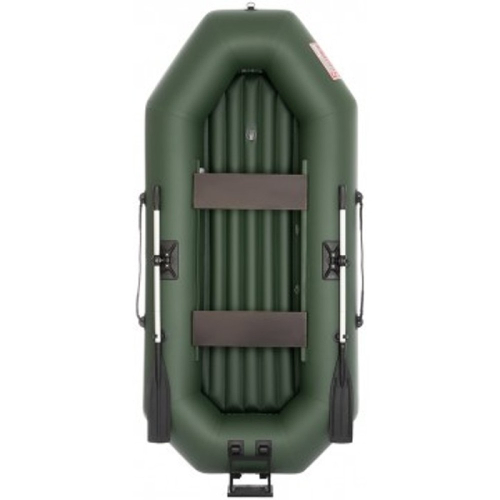 Лодка Тонар Шкипер А260нт навесной транец, надувное дно (зеленый)