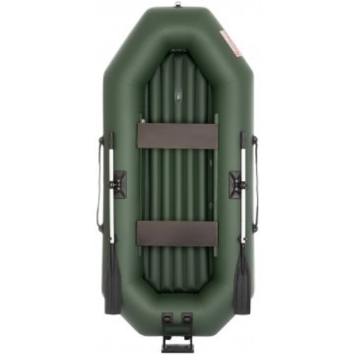 Лодка Тонар Шкипер А260нт навесной транец, надувное дно (зеленый)