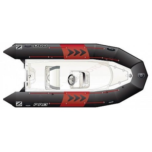 Лодка надувная ZODIAC PRO 500 ПВХ ( черно-белая )