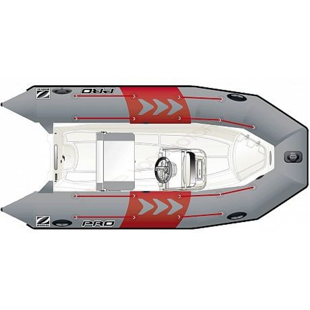 Лодка надувная ZODIAC PRO 550 NEO хайпалон-неопрен ( серо-белая )