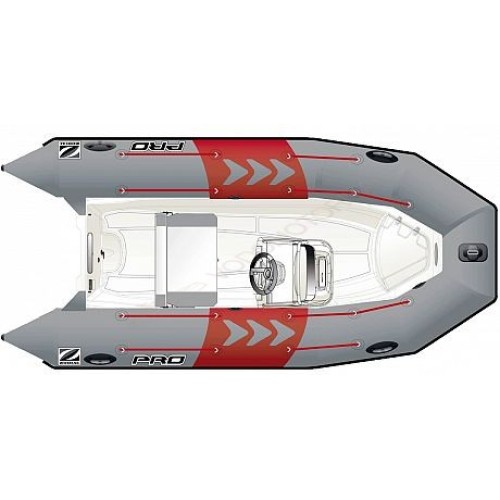 Лодка надувная ZODIAC PRO 550 NEO хайпалон-неопрен ( серо-белая )