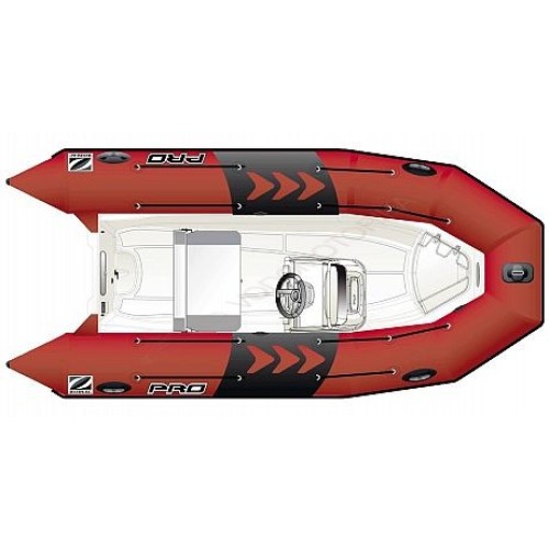 Лодка надувная ZODIAC PRO 550 ПВХ ( красно-белая )