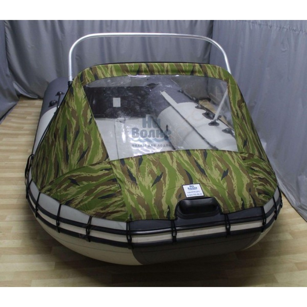 Носовой тент с окном для лодки ПВХ 370-400 + дуга для троллинга