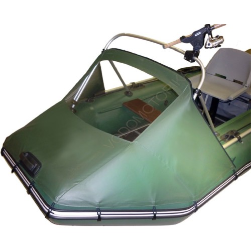 Носовой тент с троллинговой дугой для лодки ПВХ 410-440 см