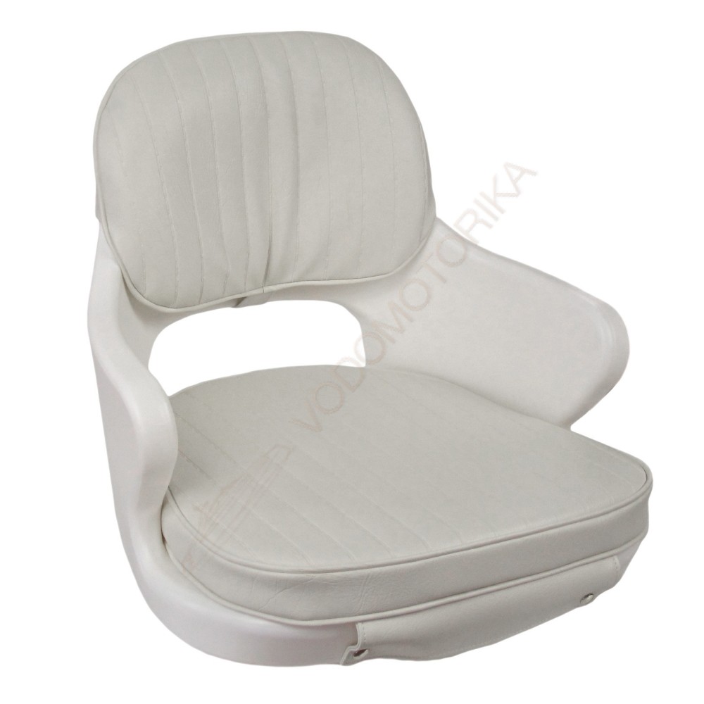 Кресло YACHTSMAN мягкое, съемные подушки, материал белый винил (1060410C)