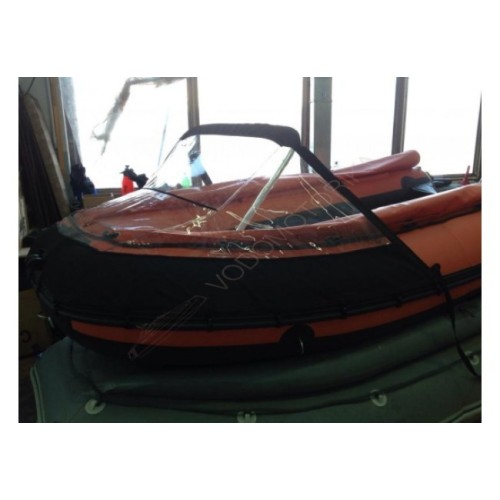 Носовой тент прозрачный для лодки ПВХ 370-400 см