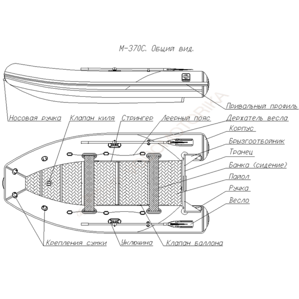 Надувная лодка Фрегат M-370 С