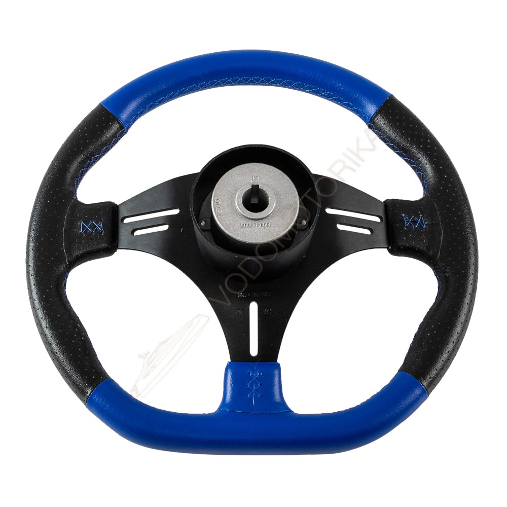 Рулевое колесо PORTOFINO обод черно-синий, спицы черные д. 355 мм Volanti Luisi