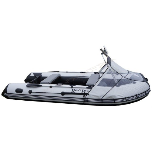 Носовой тент прозрачный с тролинговой трубой Riverboats RB 330-350