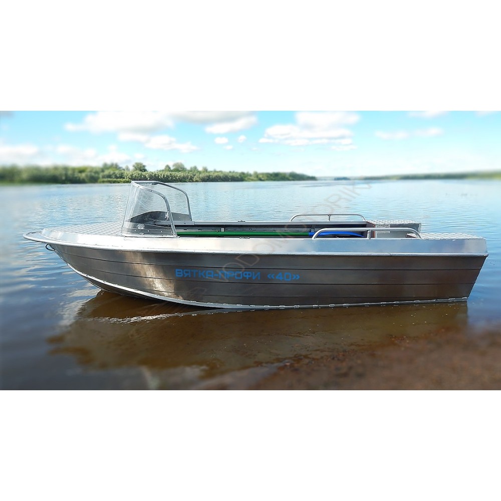 Алюминиевая моторно-гребная лодка Вятка Профи 40
