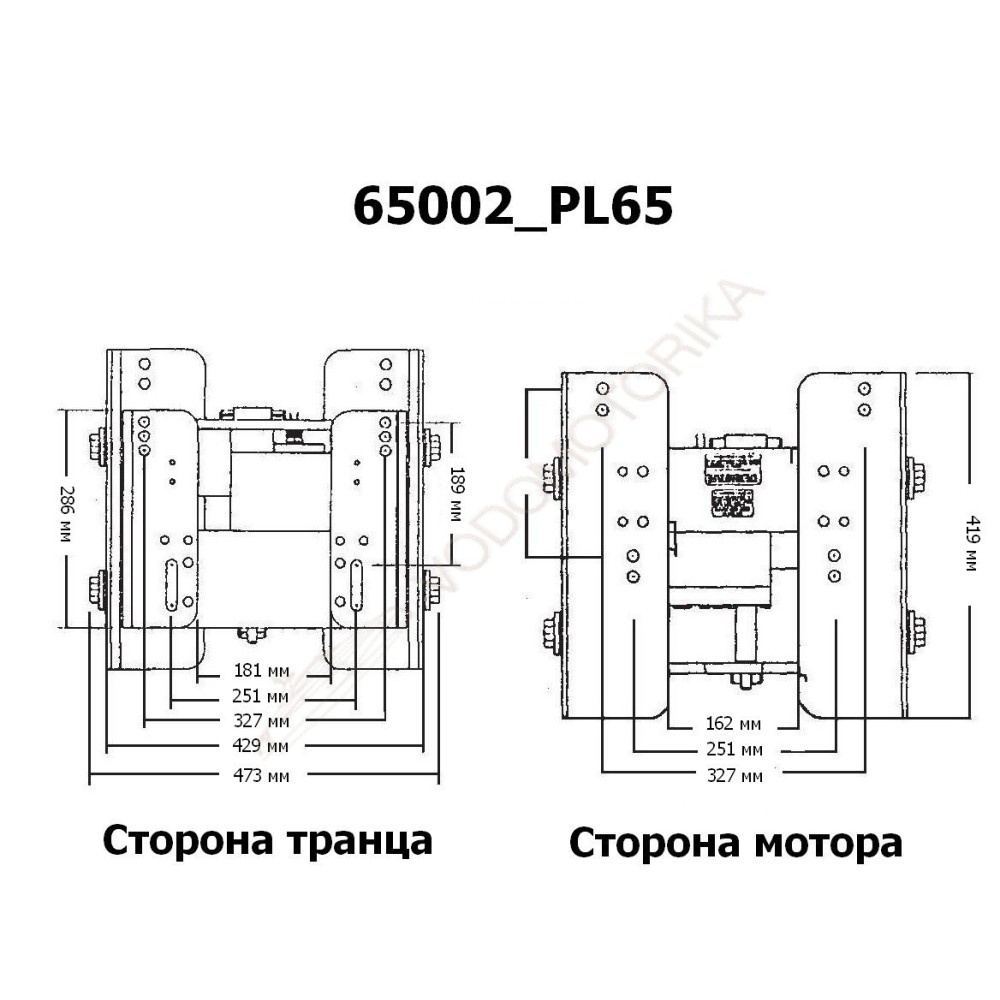 Подъёмник мотора гидравлический 50-300 л.с. вертикальный (Power-Lift)