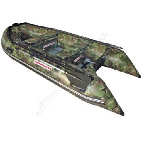 Лодка NISSAMARAN TORNADO 270 ( зеленый-камуфляж ) алюм. пол A/L
