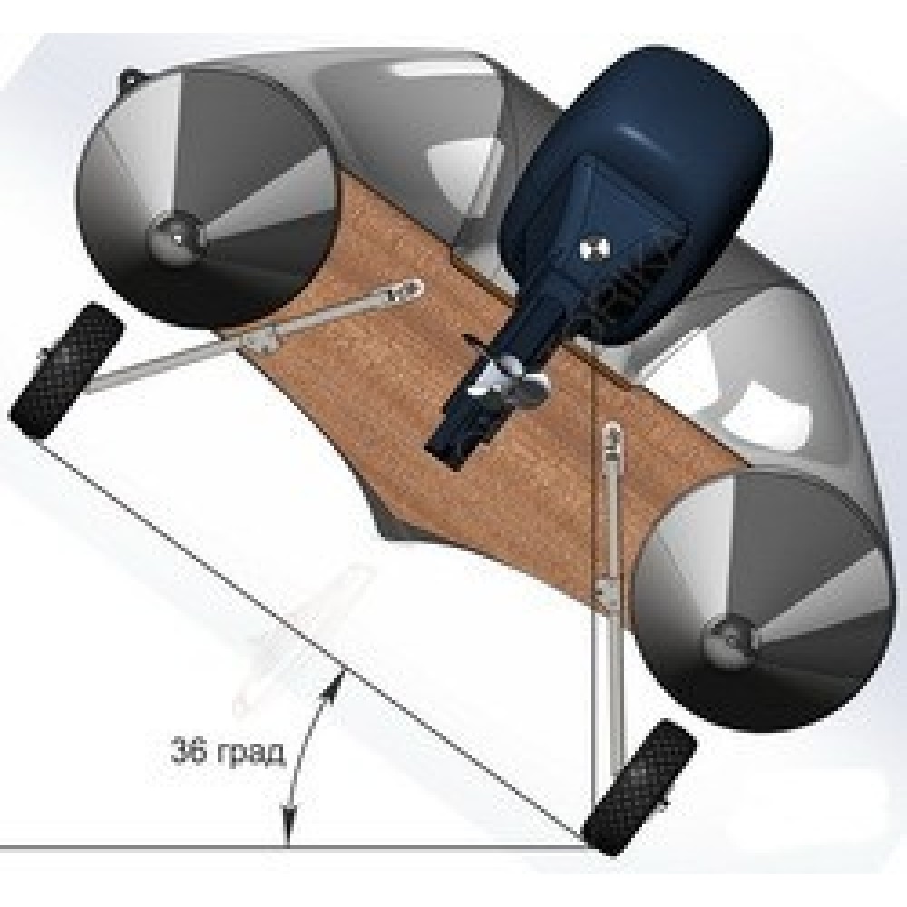 Транцевые колеса с широкой колеёй
