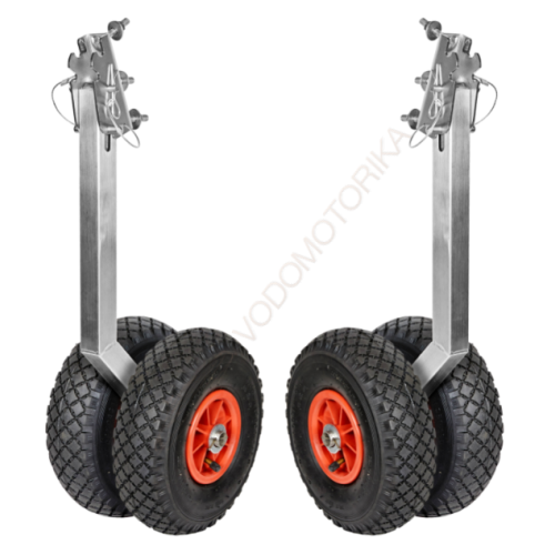 Колеса транцевые Горизонт OTU-260 (нержавейка, универсальные - откидные, усиленные)