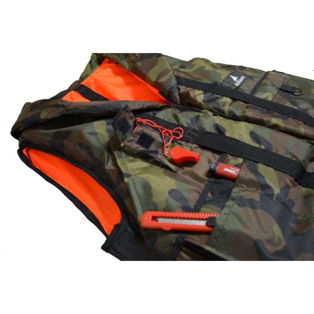 Спасательный жилет двухсторонний Atlantik Пират камуфляж (120 кг.)