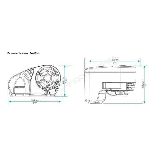 Лебедка якорная Lewmar Pro Fish 700FF, 12В 500Вт