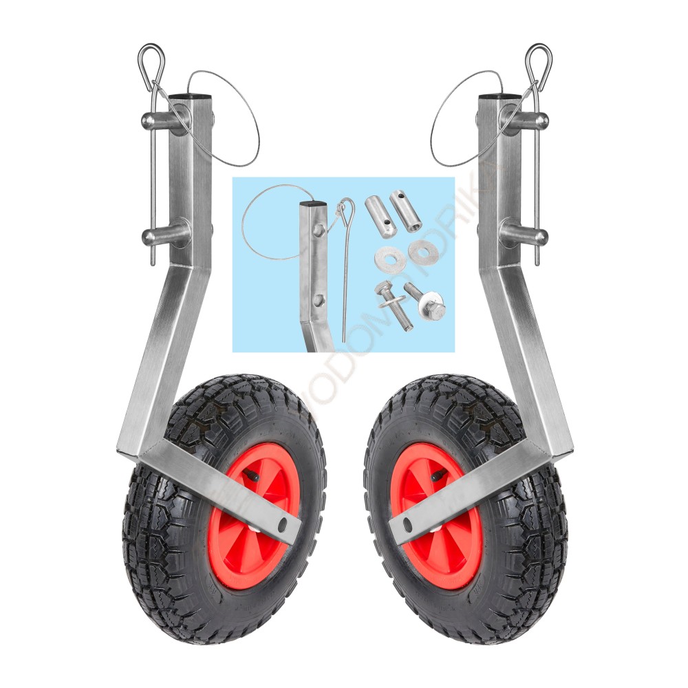 Колеса транцевые Горизонт KN-330ND (нержавейка, съемные, под надувное дно)