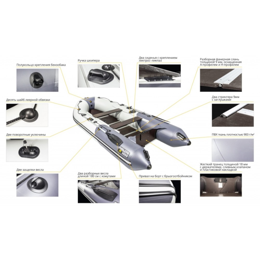 Надувная лодка Ривьера 2900 СК Камо