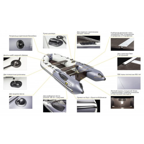 Надувная лодка Ривьера 2900 СК Камо