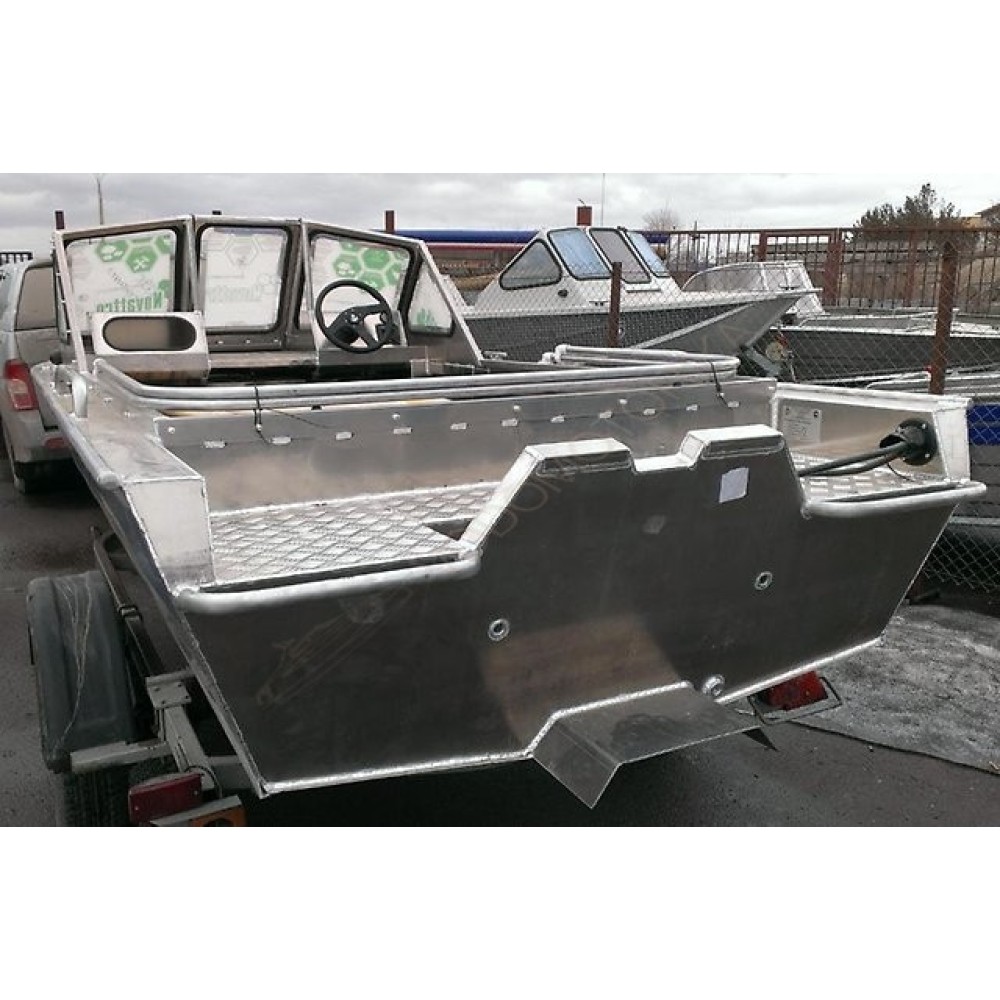 Алюминиевая моторно-гребная лодка RusBoat 43