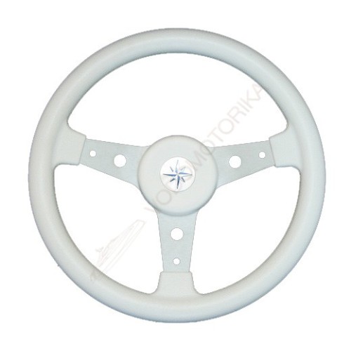 Рулевое колесо DELFINO обод белый,спицы серебряные д. 340 мм Volanti Luisi