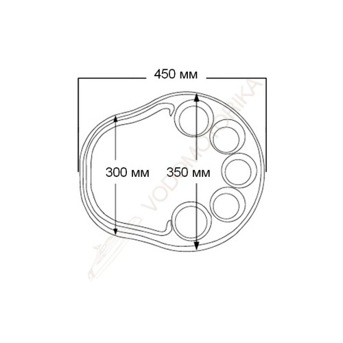 Столешница под напитки 450х400 мм
