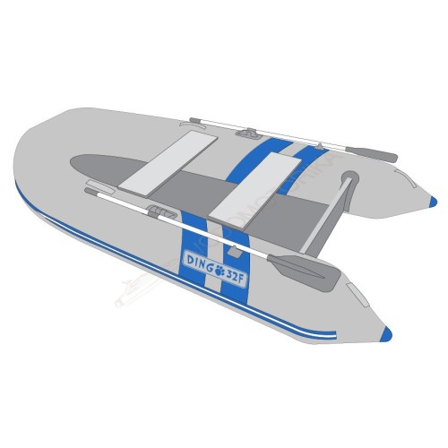 Лодка надувная DINGO 32F сине - серый