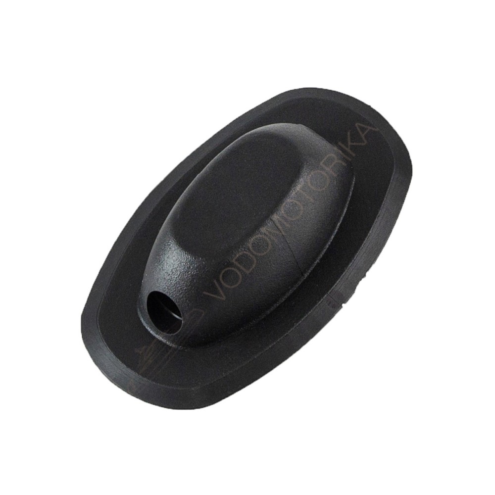 Крепление леера для лодки, продольное, сквозное отверстие 10 мм, черное Адмирал