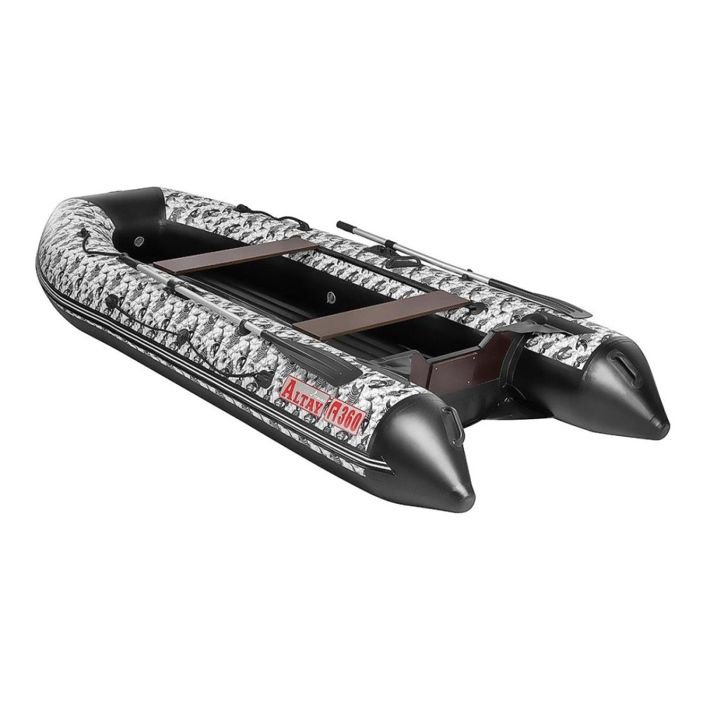 Лодка Тонар Алтай А360 принт Рыбы, надувное дно
