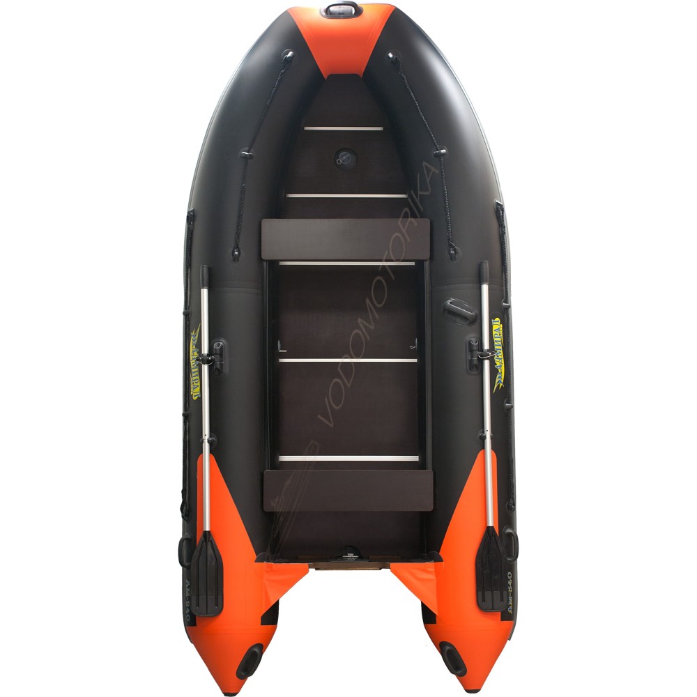Лодка надувная Адмирал 340S черно - оранжевый