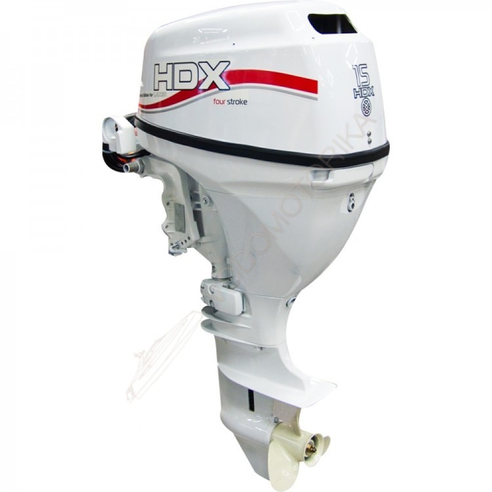 Лодочный мотор HDX F 15 FWS( белый ) 15 л.с. четырехтактный