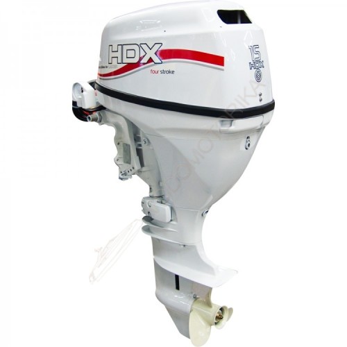 Лодочный мотор HDX F 15 FWS( белый ) 15 л.с. четырехтактный