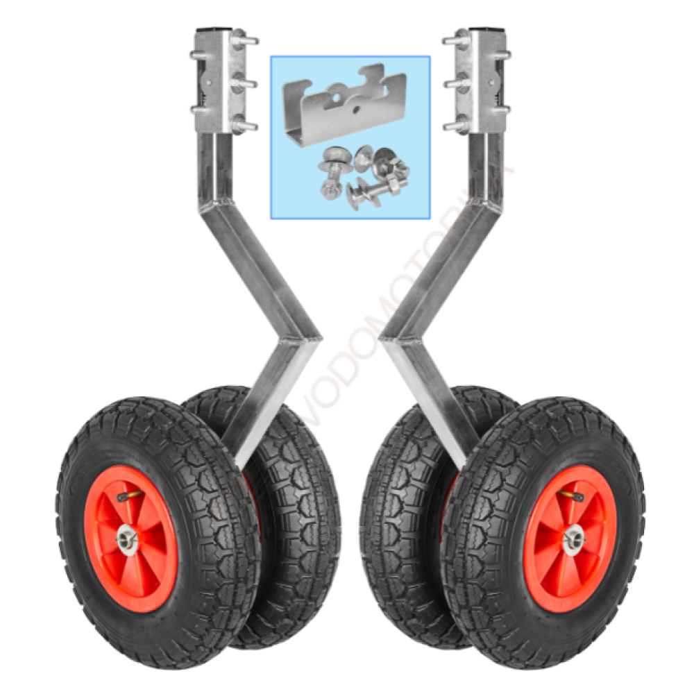 Колеса транцевые Горизонт BSU-330ND (ZN) (оцинковка, быстросъемные, усиленные, под надувное дно)