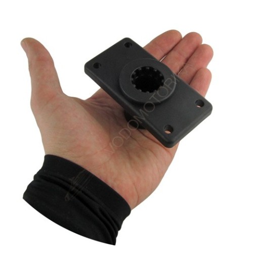 Крепление подставки под удочку врезное прямоугольное, черное CFMT102