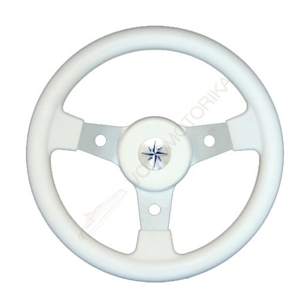 Рулевое колесо DELFINO обод белый,спицы серебряные д. 310 мм Volanti Luisi
