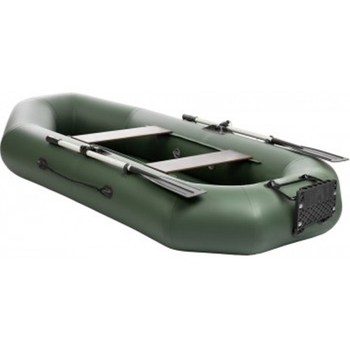 Лодка Тонар Шкипер А260нт навесной транец, надувное дно (зеленый)