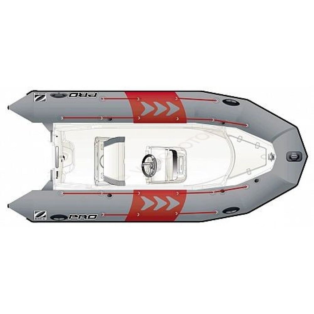 Лодка надувная ZODIAC PRO 500 NEO хайпалон-неопрен ( серо-белая )