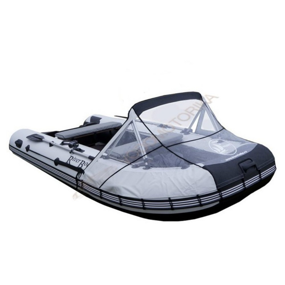 Носовой тент Riverboats RB-350 бело-черный