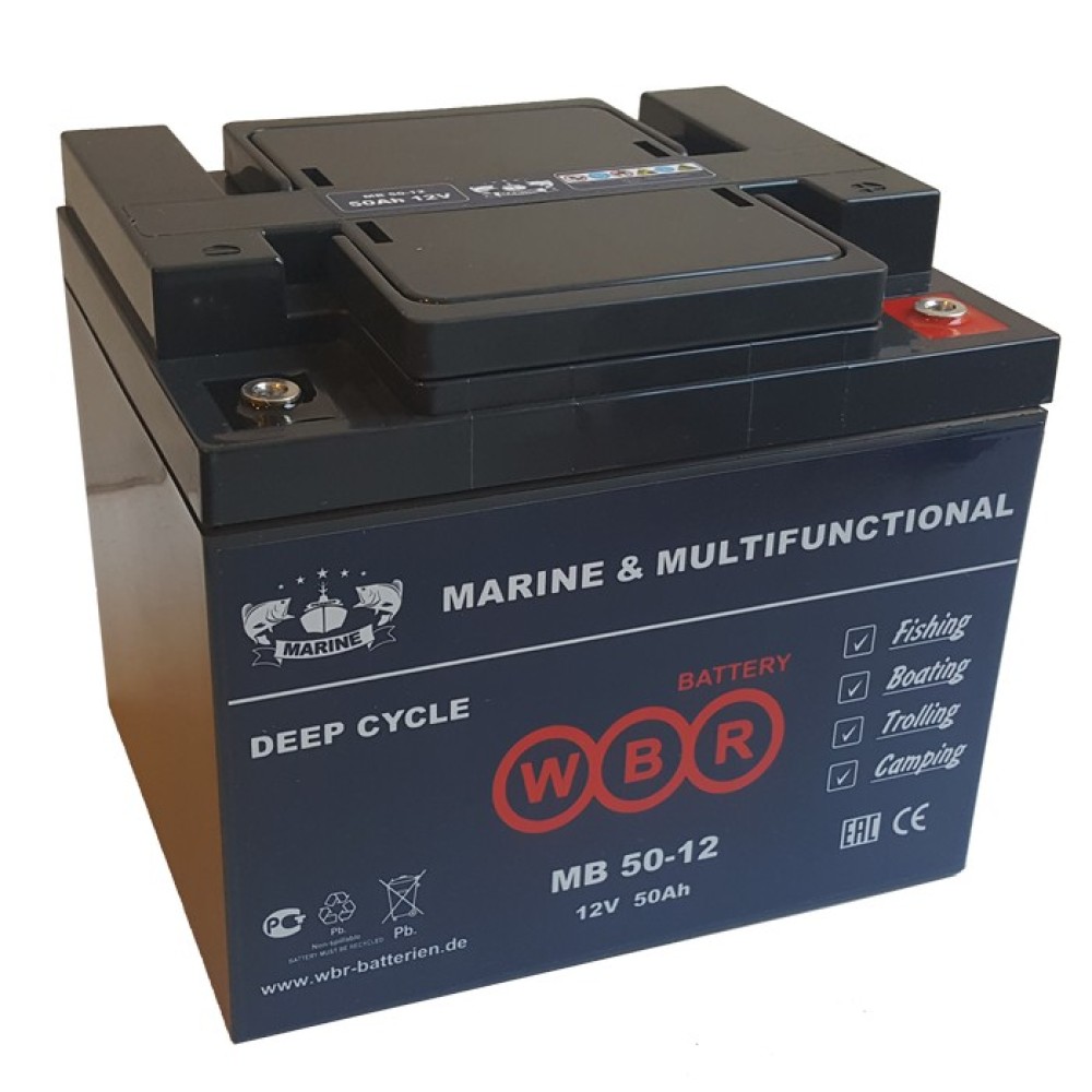 Cвинцово-кислотная аккумуляторная батарея WBR Marine MB 50-12 AGM